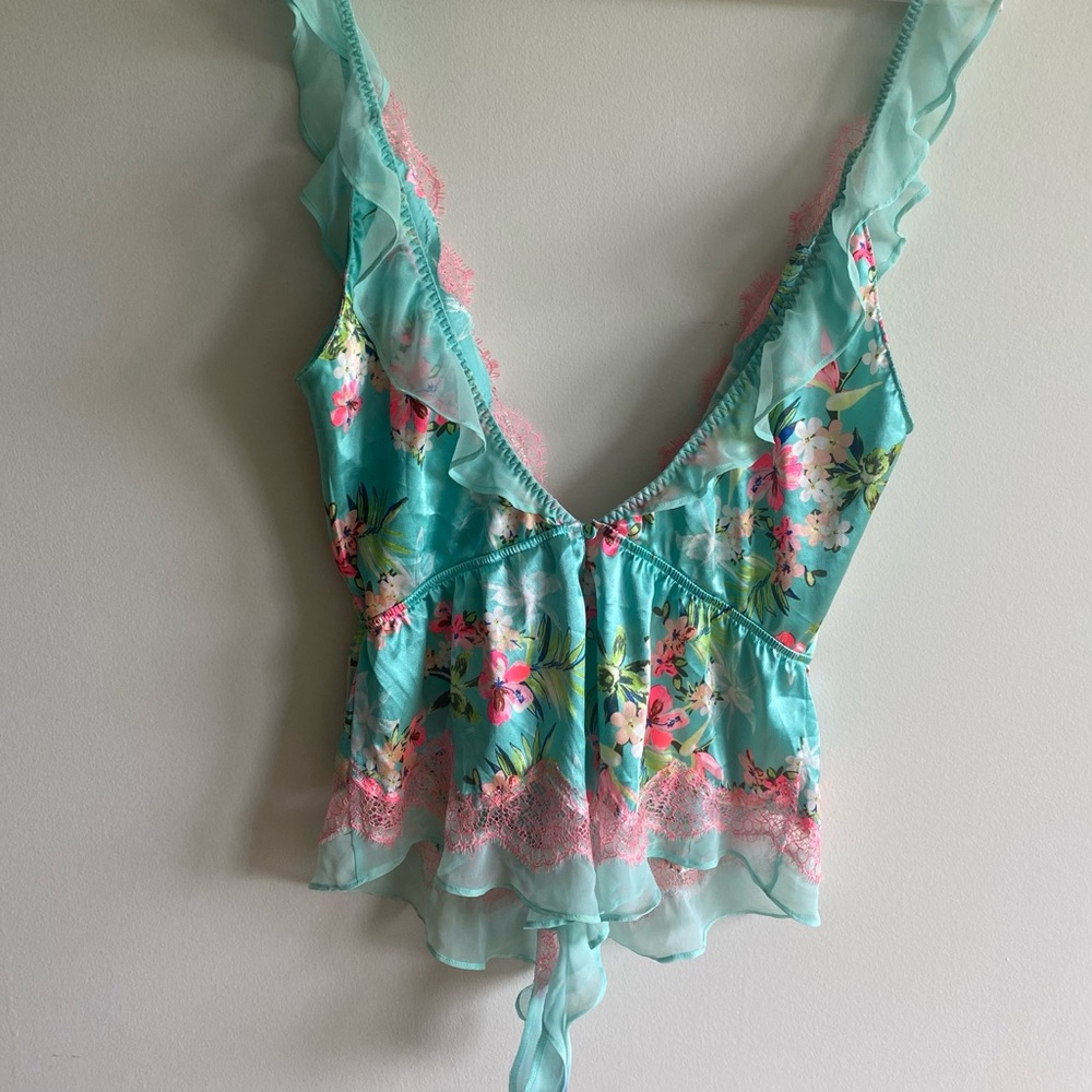 Victorias Secret Tropical Paradise Floral Teddy Bodysuit M